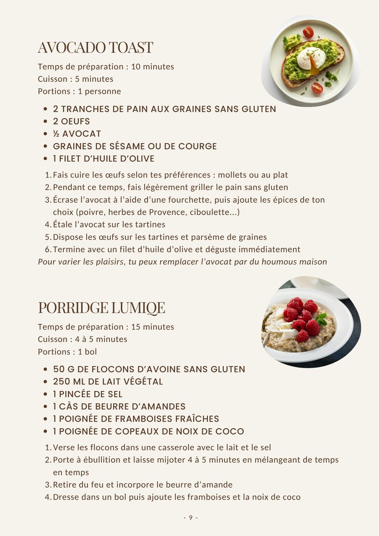 Une recette